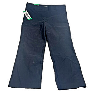 Hilary Radley Dress Pants Women XL Black Pull On Wide Leg Slacks